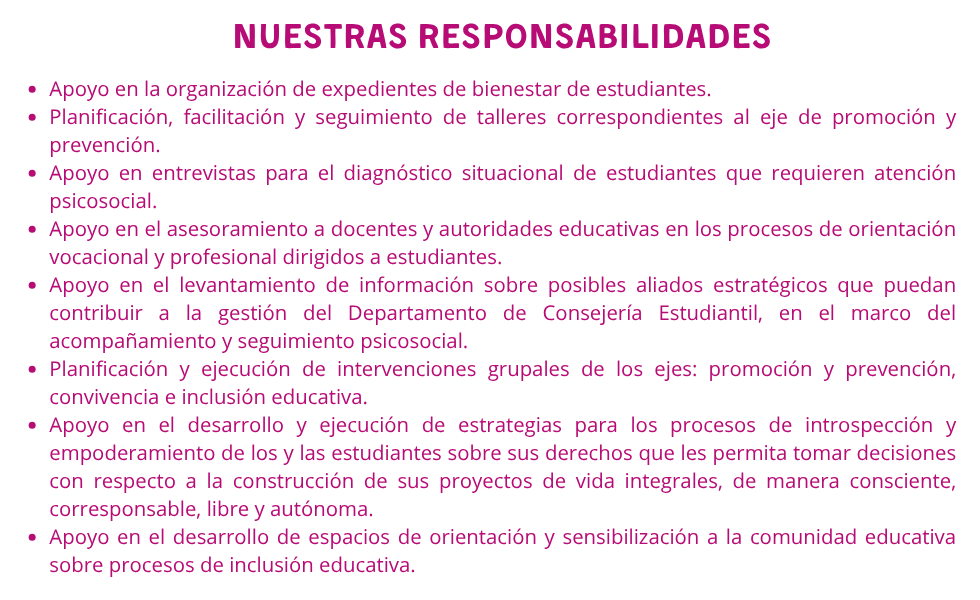 “departamento de consejería estudiantil (dece)”